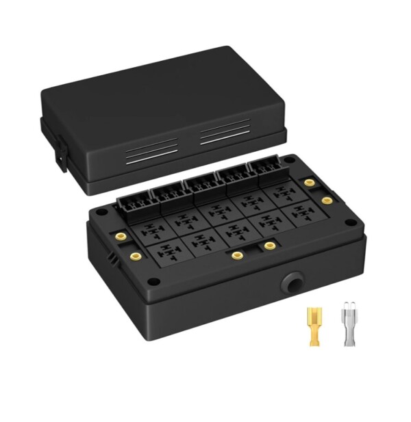 Kasten mit 10 Relais + 18 Sicherungen für eine komplette 12-Volt-Elektroinstallation – Bild 5