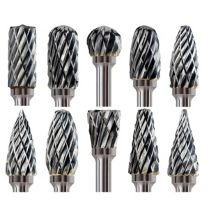 Kit 10 fraises en carbure de tungstène – tige 3 mm – tête 6 mm – coffret atelier universel