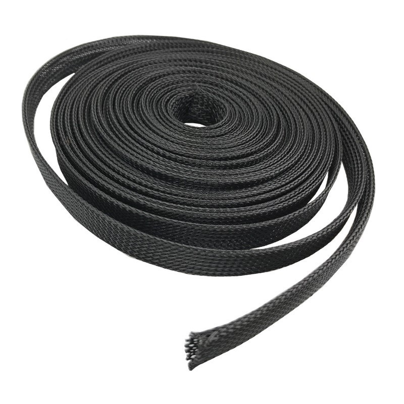 Othmro Gaine Tressée Extensible 10 m de Long, 16 mm de Large, Noir et Bleu,  Convient aux Câbles d'alimentation, aux Câbles Audio-Vidéo, aux Câbles de  Fixation et d'interconnexion : : Bricolage