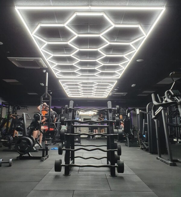 Lámpara led hexagonal Panal de abejas 2,4m x 4,8m 550W 6500k 230V Detailing Garage Barber - Imagen 12