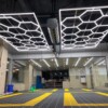 Lámpara led hexagonal Panal de abejas 2,4m x 4,8m 550W 6500k 230V Detailing Garage Barber - Imagen 2