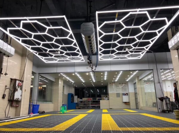 Lámpara led hexagonal Panal de abejas 2,4m x 4,8m 550W 6500k 230V Detailing Garage Barber - Imagen 2