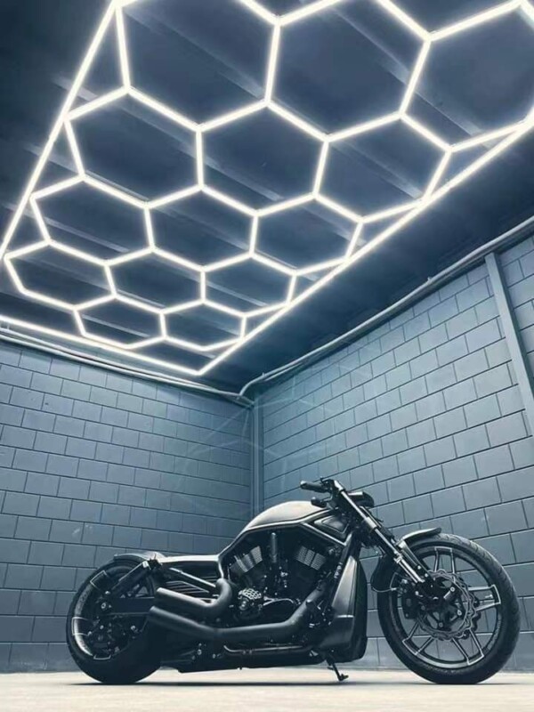 Lámpara led hexagonal Panal de abejas 2,4m x 4,8m 550W 6500k 230V Detailing Garage Barber - Imagen 10