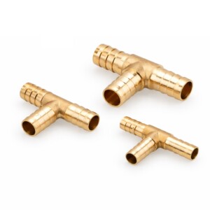 Té en laiton 4 à 19mm - raccord durite carburant, liquide de refroidissement, huile