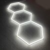 Sechseckige LED-Leuchte Waben-Deckenleuchte 3M x 1.2M LED 130W 6500k Detailing Garage Barber – Bild 4