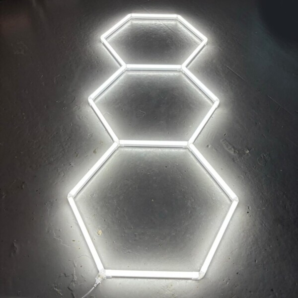 Sechseckige LED-Leuchte Waben-Deckenleuchte 3M x 1.2M LED 130W 6500k Detailing Garage Barber – Bild 5