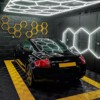 Sechseckige LED-Leuchte Waben-Deckenleuchte 3M x 1.2M LED 130W 6500k Detailing Garage Barber – Bild 7