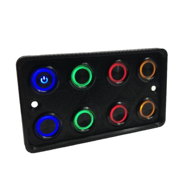 Panel de interruptores redondo PDM look "Panel de interruptores" 25 amperios 12 voltios Discount Autosport 3D Printed - Imagen 3