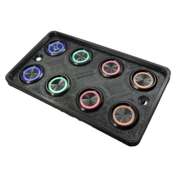 Panel de interruptores redondo PDM look "Panel de interruptores" 25 amperios 12 voltios Discount Autosport 3D Printed - Imagen 2