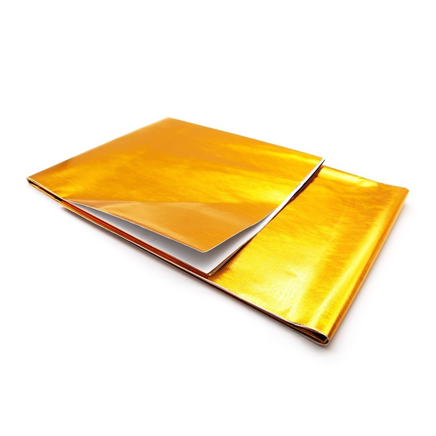 Film doré isolant thermique réfléchissant protection haute température  500°C 1 mètre x 1 mètre - Discount AutoSport