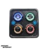 4 pannelli di interruttori rotondi PDM look "Switch Panel" 25 ampere 12 volt Discount Autosport 3D Printed - immagine 2