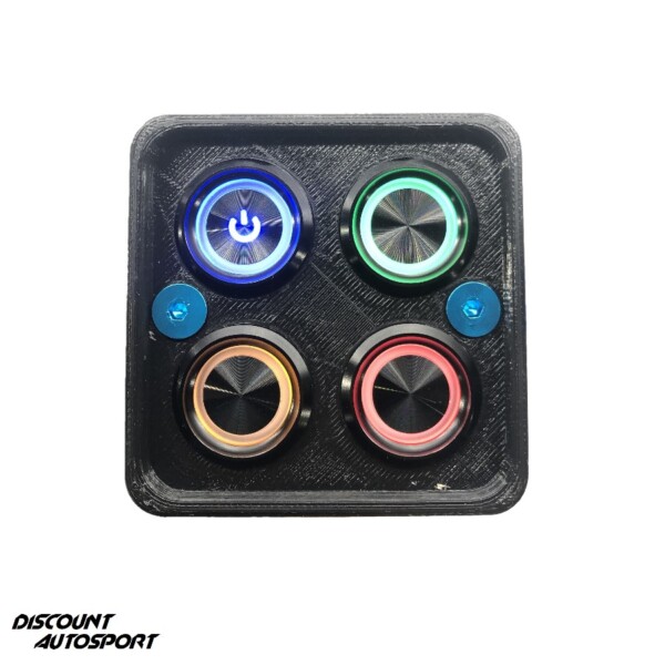 4 pannelli di interruttori rotondi PDM look "Switch Panel" 25 ampere 12 volt Discount Autosport 3D Printed - immagine 2