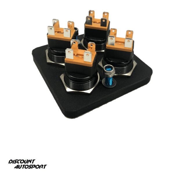 4 pannelli di interruttori rotondi PDM look "Switch Panel" 25 ampere 12 volt Discount Autosport 3D Printed - immagine 5
