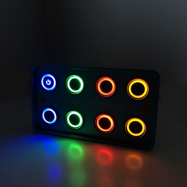 Piastra di avviamento CNC blu 8 interruttori rotondi in alluminio Look PDM "Pannello interruttori" 25 ampere 12 volt - immagine 10