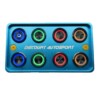 Piastra di avviamento CNC blu 8 interruttori rotondi in alluminio Look PDM "Pannello interruttori" 25 ampere 12 volt - immagine 4
