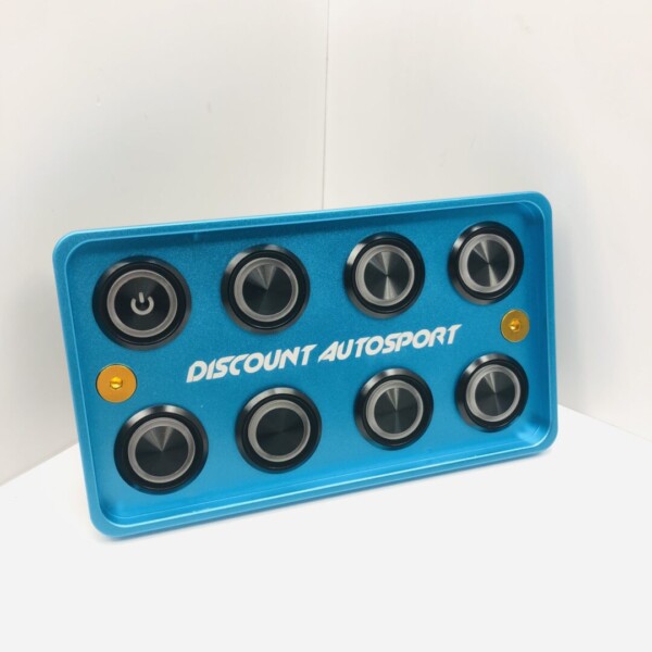 Piastra di avviamento CNC blu 8 interruttori rotondi in alluminio Look PDM "Pannello interruttori" 25 ampere 12 volt - immagine 7
