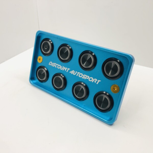 Piastra di avviamento CNC blu 8 interruttori rotondi in alluminio Look PDM "Pannello interruttori" 25 ampere 12 volt - immagine 9