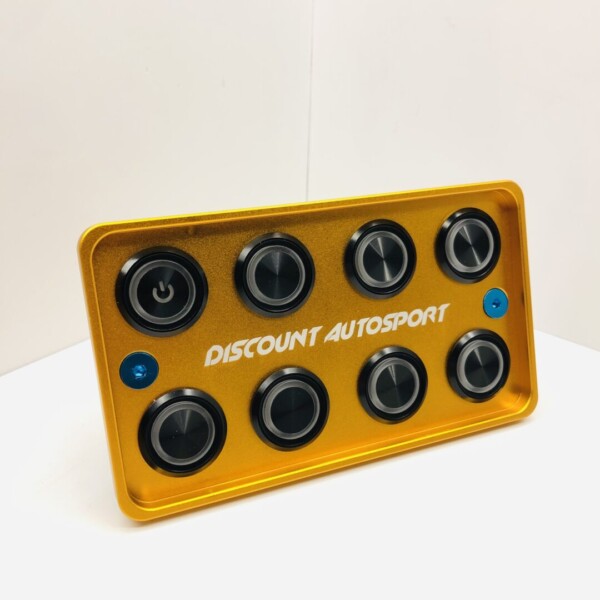 Piastra di avviamento in oro CNC 8 interruttori rotondi in alluminio Look "Switch Panel" PDM 25 ampere 12 volt - immagine 7