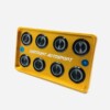 Piastra di avviamento in oro CNC 8 interruttori rotondi in alluminio Look "Switch Panel" PDM 25 ampere 12 volt - immagine 9