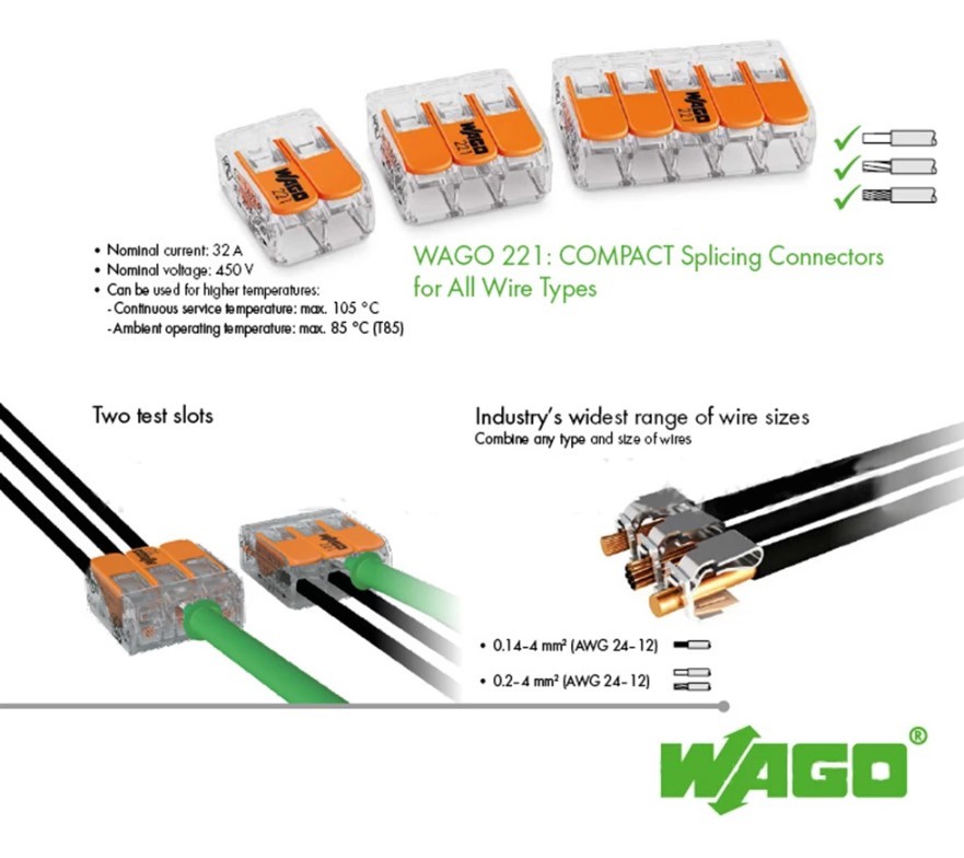 Connecteur Wago Mâle 3 Voies