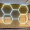 Hexagon LED light Honeycomb ceiling lamp garage 230V 3.1m x 2.2m 350W 6500k detailing - Image 3