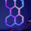 Lámpara led hexagonal Panal de abejas multicolore RGB 2.5m x 2.4m 65W 230V Detailing Garage Barber - Imagen 5