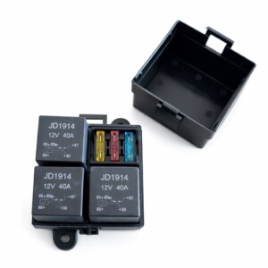 Box with 3 relays + 3 fuses for complete 12-volt electrical installation