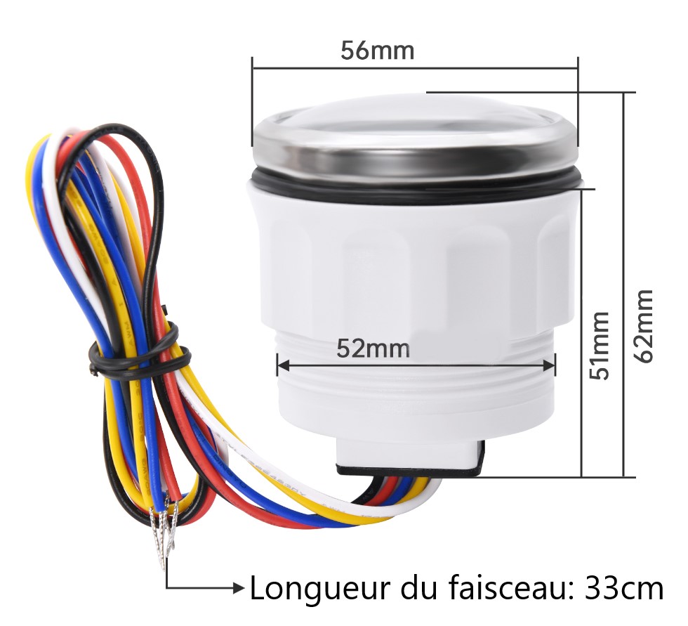 Manometre charge de batterie ø 52mm Voltmètre 12V universel - ATB Racing