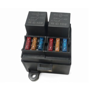 Box with 2 relays + 6 fuses for complete 12-volt electrical installation