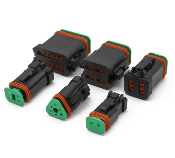 Conectores eléctricos Deutsch DT Negro 2 a 12 vías 12V 15 amperios impermeable IP67 - Imagen 2