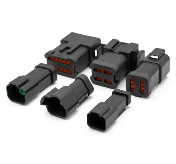 Conectores eléctricos Deutsch DT Negro 2 a 12 vías 12V 15 amperios impermeable IP67 - Imagen 3
