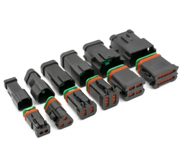 Conectores eléctricos Deutsch DT Negro 2 a 12 vías 12V 15 amperios impermeable IP67