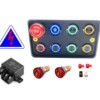 Stampa 3D Piastra interruttore a 8 pulsanti in stile PDM + interruttore elettronico da 180 ampere certificato FIA