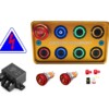 Piastra di commutazione a 8 pulsanti stile PDM Gold + interruttore elettronico da 180 ampere certificato FIA