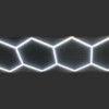 Luce led esagonale 4 nido d'ape plafoniera garage 230V 3.2M X 1M 130W 6500K detailing - immagine 6