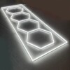 Sechseckige LED-Leuchte Waben-Deckenleuchte 3.6M x 1.2M LED 230W 6500k Detailing Garage Barber – Bild 3