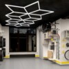 lámpara led hexagonal Panal de abejas 16 triángulos 5.5m x 2.8m 360W 6500k 230V Detailing Garage Barber - Imagen 2