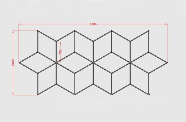 lámpara led hexagonal Panal de abejas 16 triángulos 5.5m x 2.8m 360W 6500k 230V Detailing Garage Barber - Imagen 7