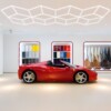 lámpara led hexagonal Panal de abejas 20 diamantes 5.6m x 2.4m 430W 6500k 230V Detailing Garage Barber - Imagen 5