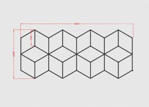 lámpara led hexagonal Panal de abejas 20 diamantes 5.6m x 2.4m 430W 6500k 230V Detailing Garage Barber - Imagen 7