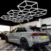 Hexagon led light 6 hexagon + 46 honeycomb triangles 4.8m x 2.8m 590W 6500k 230V detailing garage barber - Image 3