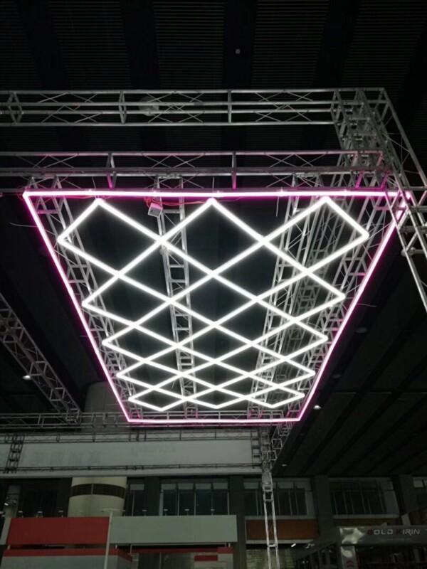 Lámpara led hexagonal 10 cuadrados Panal de abejas 4.8m x 2.4m 510W 6500k 230V Detailing Garage Barber - Imagen 7