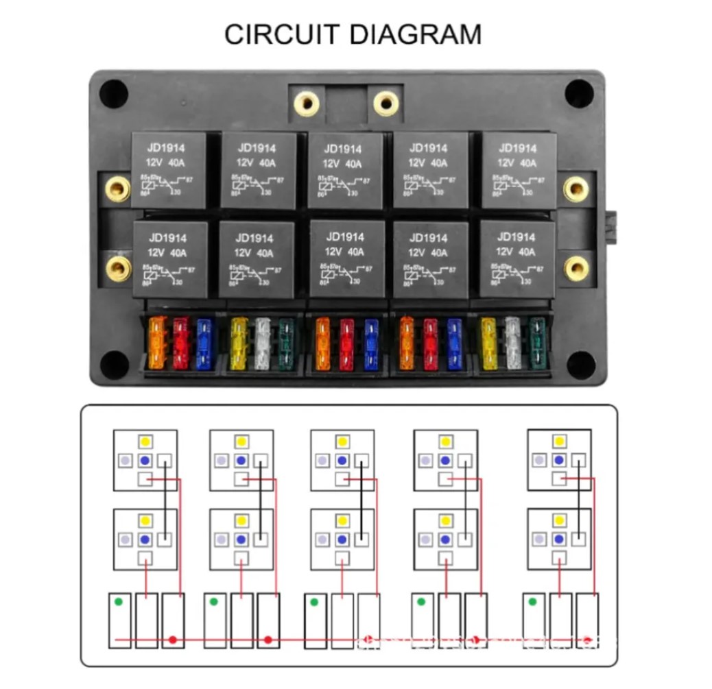 Porte fusibles pour alimentation supplémentaire 12v dans l'abitacle voiture  