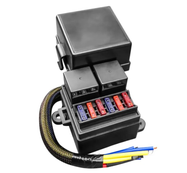 Kasten mit 2 Relais + 6 Sicherungen 160 Ampere, vorverdrahtet für 12-Volt-Installation – Bild 2