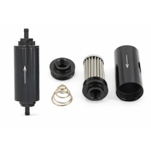 Filtro benzina ad alto flusso 500 l/h 8mm 100 micron compatibile con Etanolo E85 e Diesel