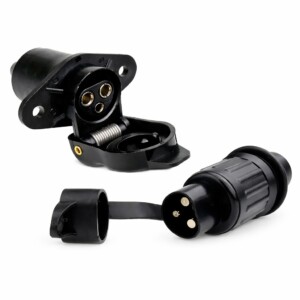 Prise Agricole 3 Plots Étanche 12V 24V Mâle Femelle – Connecteur Faisceau Tracteur IP67 30A