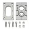Schottdurchführung 25mm + 15mm aus Aluminium zum Anschrauben für Kabelbaum und Schläuche