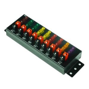 Porte fusible 9 voies 12 volts avec alimentation indépendante