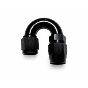 Dash 4 Racor negro de 180° para manguera AN4 del salpicadero