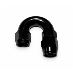 Racor dash 6 180° negro para manguera dash 6